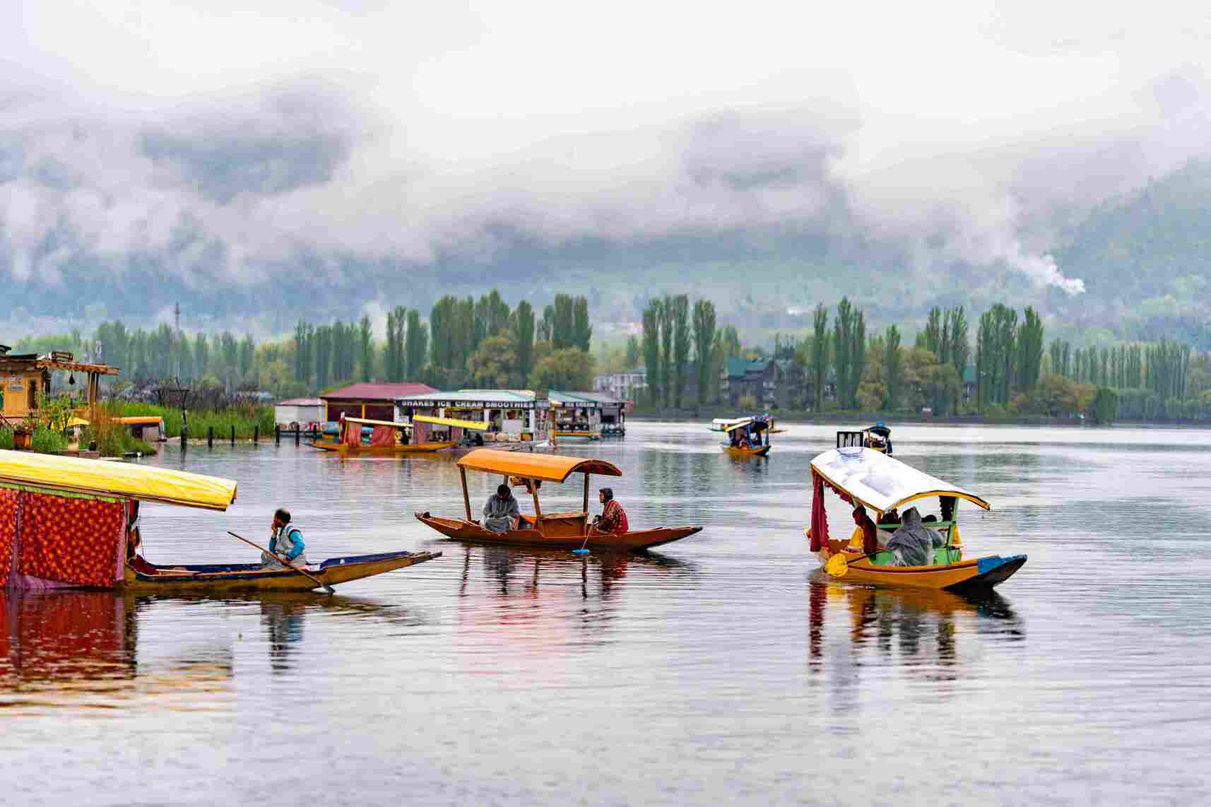 Shikara on Dal Lake, Kashmir